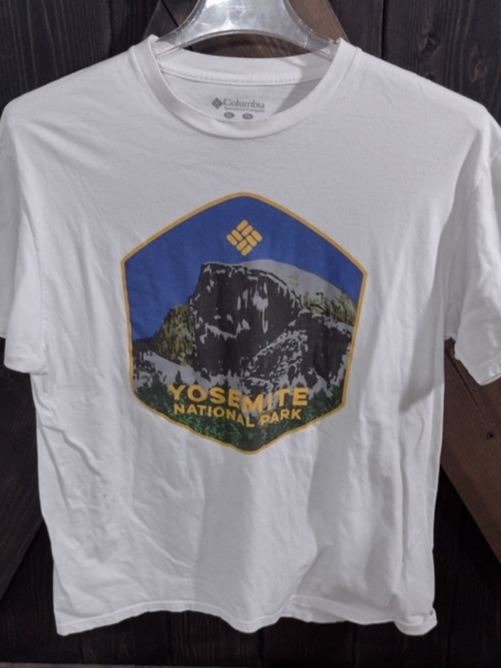 Columbia White Yosemite National Park Graphic Short Sleeve Tee Size Extra Large